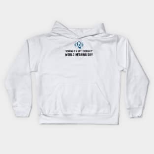 World Hearing Day , Deaf Awareness Kids Hoodie